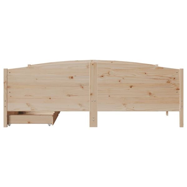 vidaXL Bed Frame without Mattress 180x200 cm Super King Solid Wood Pine