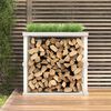 vidaXL Outdoor Log Holder White 108x52x106 cm Solid Wood Pine
