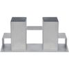 vidaXL Firewood Stacking Aids 4 pcs Steel Silver