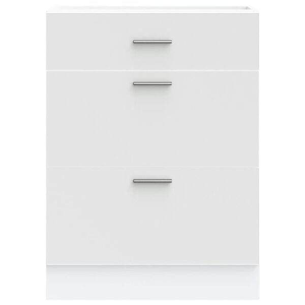 vidaXL Kitchen Base Cabinet Lyon White Engineered Wood