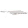 vidaXL Electric Retractable Awning Light Grey and White 3 x 2.5 m