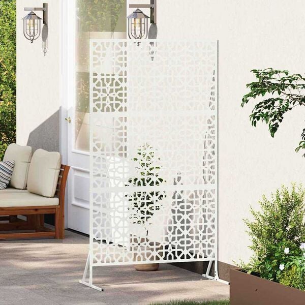 vidaXL Privacy Screen White Steel