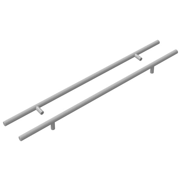 vidaXL Handle 2 pcs Silver 1500 mm Steel