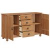 vidaXL Sideboard ASKIM Brown 133.5 x 40 x 79 cm Solid pine wood