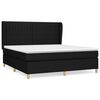vidaXL Box Spring Bed with Mattress Black 160x200 cm Fabric