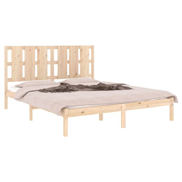 vidaXL Bed Frame without Mattress 150x200 cm King Size Solid Wood