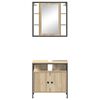 vidaXL Bathroom Furniture Set with Shelf 2 pcs Brown Engineered wood