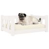 vidaXL Dog Bed White 65.5x50.5x28 cm Solid Wood Pine
