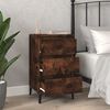 vidaXL Bedside Cabinet Smoked Oak 40x35x70 cm Engineered Wood