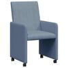 vidaXL Dining Chairs with Wheels 2 pcs Blue 57 x 66 x 94 cm
