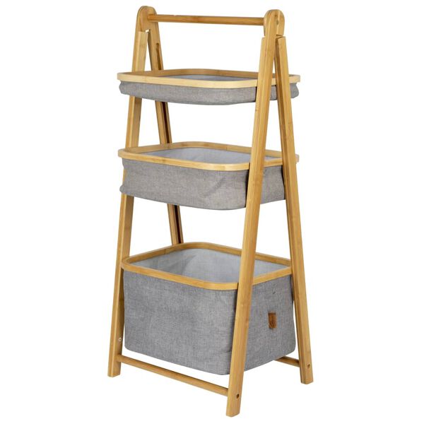Bo-Camp Folding Cabinet with Baskets Bayswater Bamboo