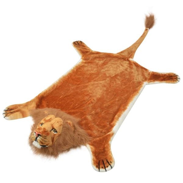 vidaXL Lion Carpet Plush 205 cm Brown