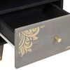 vidaXL Bedside Cabinet Grey 40 x 33 x 46 cm Solid Mango Wood