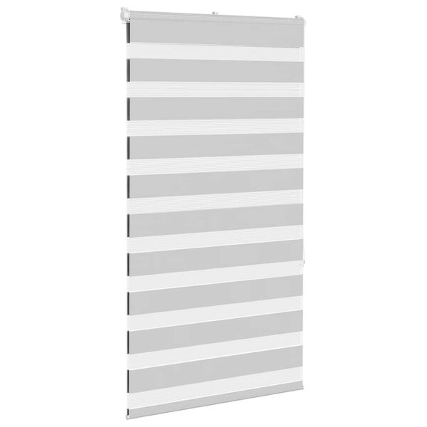 vidaXL Zebra Blind Light Grey 80x150 cm Fabric Width 75.9 cm Polyester