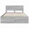 vidaXL Bed Frame Grey Sonoma 160 x 200 cm Engineered wood