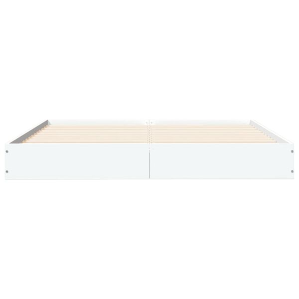 vidaXL Bed Frame without Mattress White 120x190 cm Small Double Engineered Wood