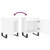 vidaXL Bedside Cabinets 2 pcs White 40x30x50 cm Engineered Wood