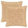vidaXL Cushion Cover 2 pcs HOUTEN Cream 45 x 45 cm Faux Rabbit Fur