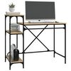vidaXL Desk with Shelves Sonoma Oak 105x50x90 cm Engineered Wood&Iron