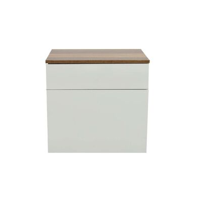 vidaXL Nightstand 2 pcs with One-Drawer Brown/White