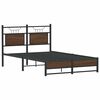vidaXL Bed Frame without Mattress Brown Oak 120x190 cm Small Double Engineered Wood