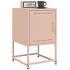 vidaXL Bedside Cabinet Pink 36x39x60.5 cm Steel