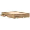 vidaXL Bed Frame with Drawer Artisan Oak 135 x 190 cm Engineered Wood