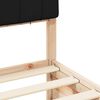 vidaXL Bed Frame with Upholstered Headboard Black 180 x 200 cm