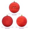 vidaXL Christmas Bauble Set 15 pcs Red Plastic