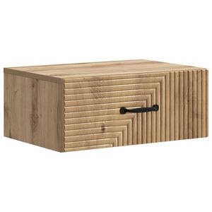 vidaXL Wall-Mounted Bedside Cabinet Artisan Oak 49 x 34.5 x 20 cm