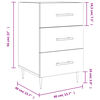 vidaXL Bedside Cabinet Sonoma Oak 40x40x66 cm Engineered Wood
