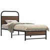 vidaXL Bed Frame without Mattress 75x190 cm Brown Oak Engineered Wood