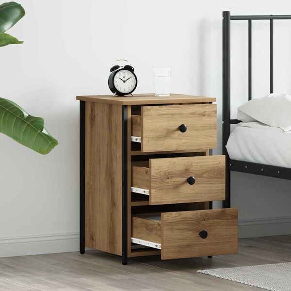 vidaXL Bedside Cabinet 2 pcs Brown 40 x 36 x 60 cm Solid Reclaim Wood