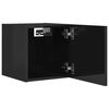 vidaXL Wall Mounted TV Cabinet High Gloss Black 30.5x30x30 cm