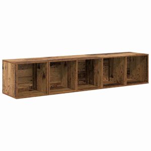 vidaXL TV Cabinet Set Wall-mounted 2 pcs Old Wood Engineered Wood