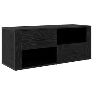 vidaXL TV Cabinet 100 x 35 x 40 cm Black Oak Engineered Wood