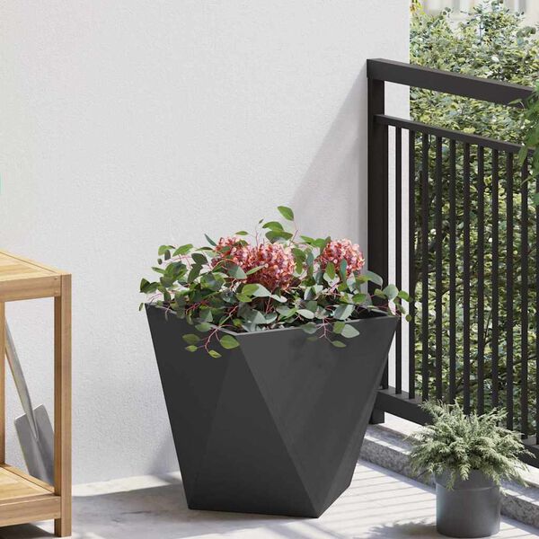 vidaXL Planter Black 40 x 40 x 40 cm Steel