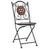 vidaXL 3 Piece Mosaic Bistro Set Ceramic Tile Terracotta
