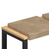 vidaXL Bench Cushion 4 pcs Plush Corduroy Taupe Depth 35 cm