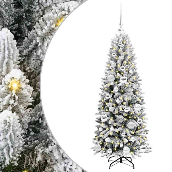 vidaXL Artificial Christmas Tree with 150 LEDs White 53 x 53 x 120 cm