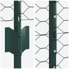 vidaXL Fence with Post Green 1.4 x 50 m Steel and PVC