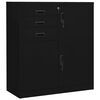 vidaXL Office Cabinet | Black | Steel | Medium | Height-Adjustable Shelves