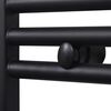 vidaXL Bathroom Heating Towel Rail Radiator Straight 600x764 mm Black