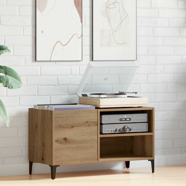 vidaXL Record Cabinet Artisan Oak 84.5x38x48 cm Engineered Wood