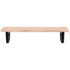 vidaXL Basin Shelf Wall Mounted Steel and Solid Wood Beech