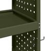 vidaXL Tool Trolley Olive Green 65 x 35 x 111 cm Cold-rolled Steel