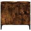 vidaXL Bathroom Cabinet Smoked Oak 65x33x60 cm Engineered Wood
