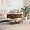 vidaXL Coffee Table Smoked Oak 70x50x50 cm Engineered Wood and Metal