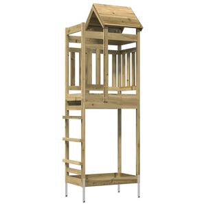 vidaXL Play Tower Brown Solid Impregnated Wood