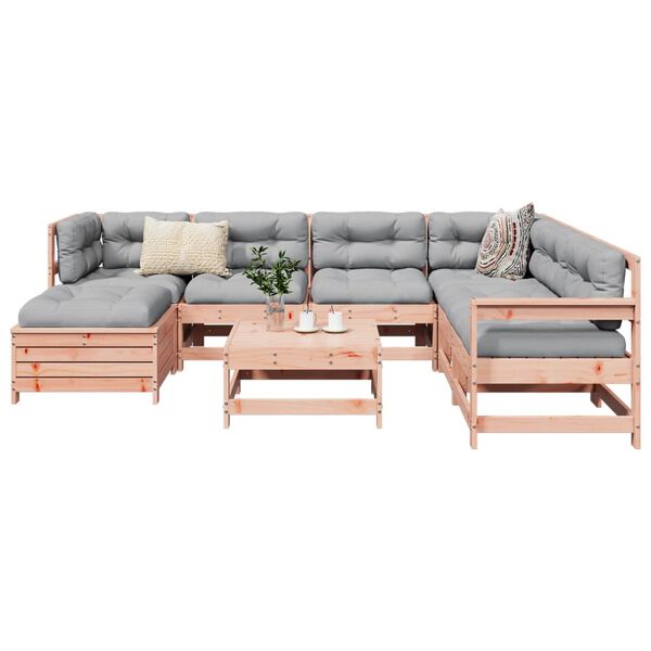 vidaXL 8 Piece Garden Sofa Set Solid Wood Douglas Fir